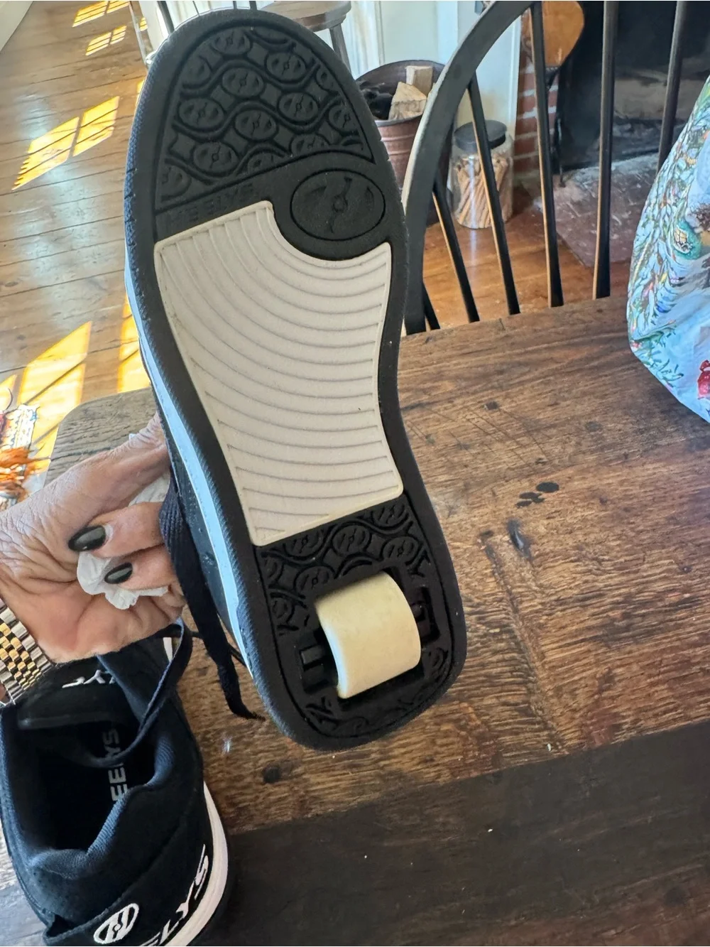 Heelys Black and White Kids Sneaker with Wheel